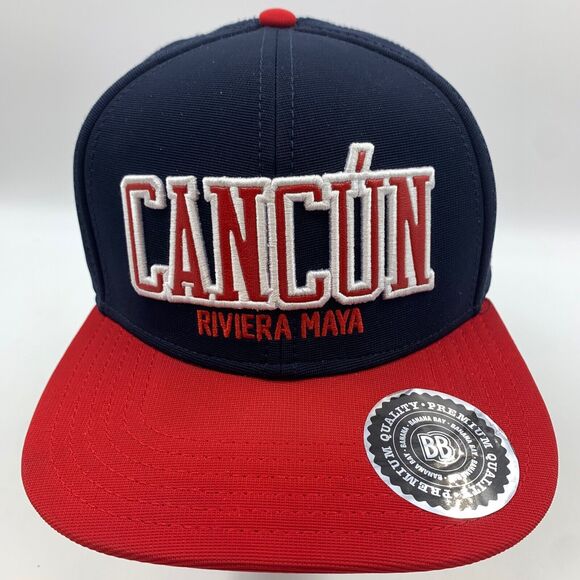 Banana Bay Cancun Riviera Maya Hat Trucker Snapback Blue Red Adjustable Beach - Picture 1 of 8